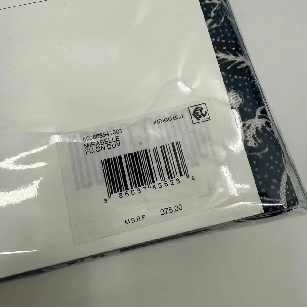 Ralph Lauren Home Full/Queen Duvet Cover Mirabelle 92 x 96 NWT Indigo Blue $375